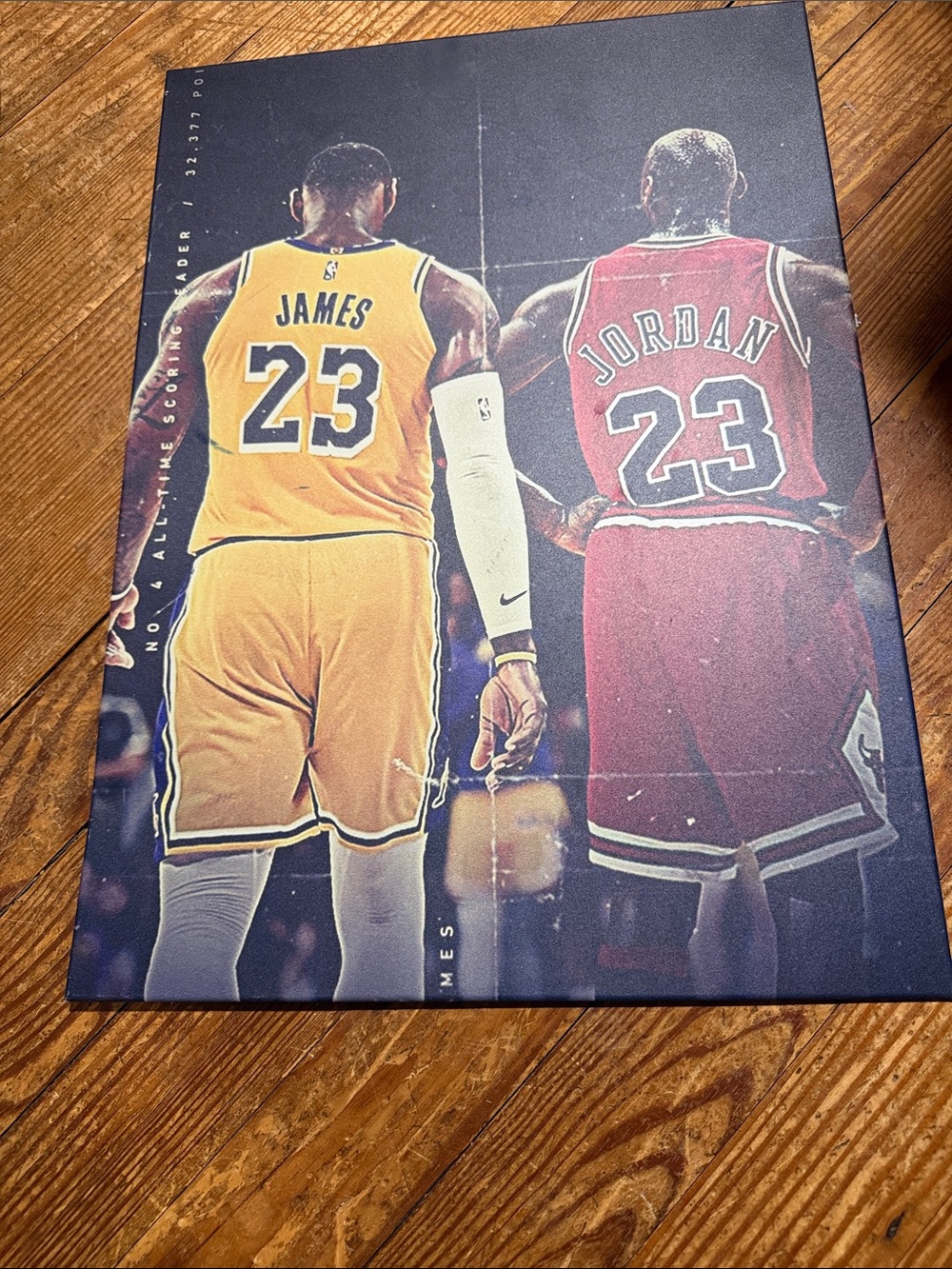 Displate LeBron & Jordan Dual Athlete Metal Poster